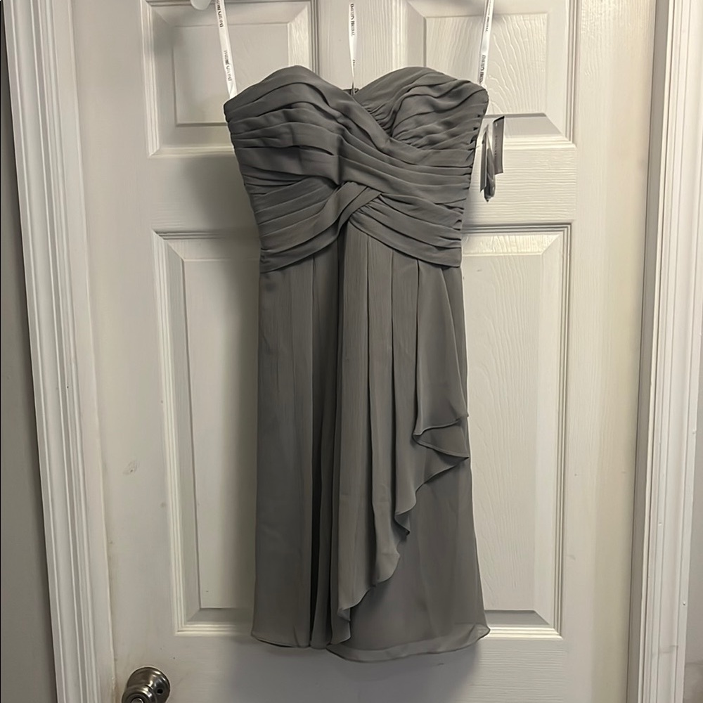 Gray Strapless Dress